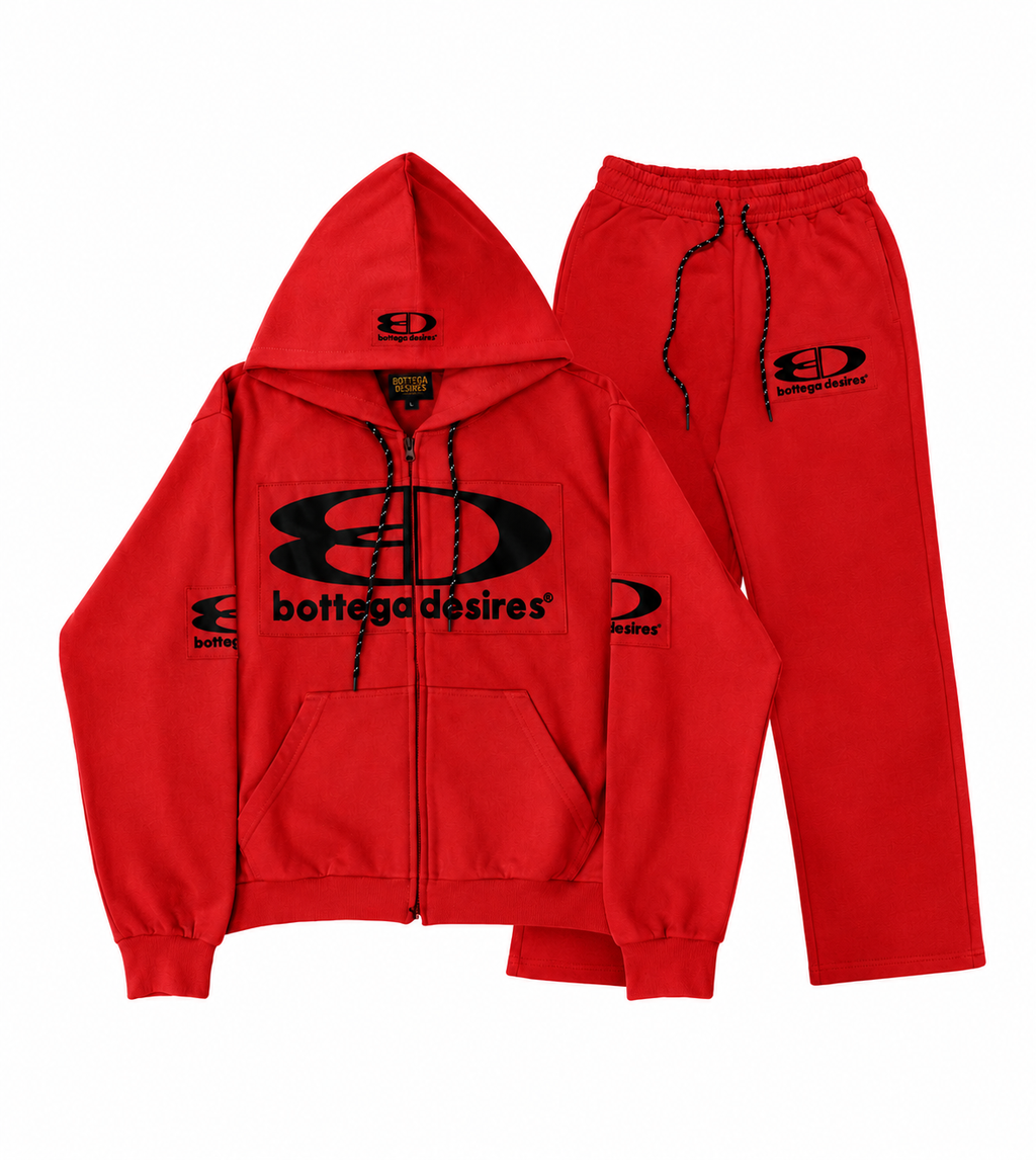 Bottega Desires Red Tech Tracksuit